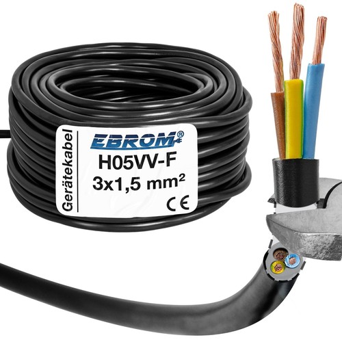 H05vv 3g1 mm - (1,50€/m), 3g1,5