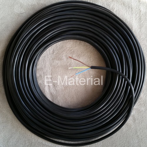 Kabel flexibel 3x1 schwarz - 3x1,5,